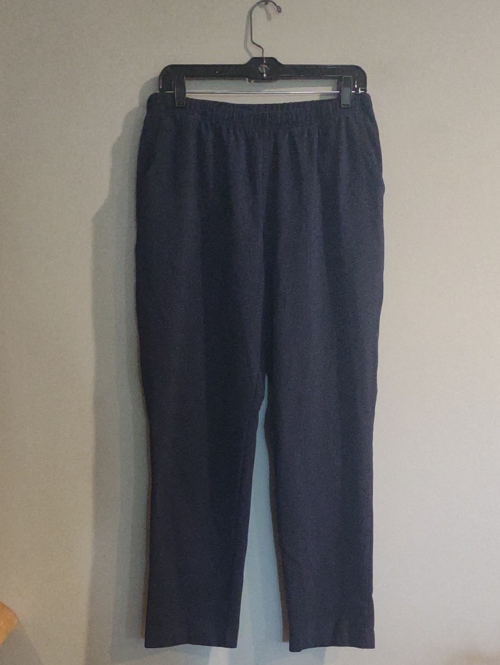 L.L. Bean Women's Large Petite Perfect Fit Navy Blue Straight Leg 2 Pocket Pants